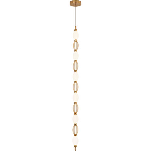 Tentacles LED Aged Gold Brass Pendant Ceiling Light